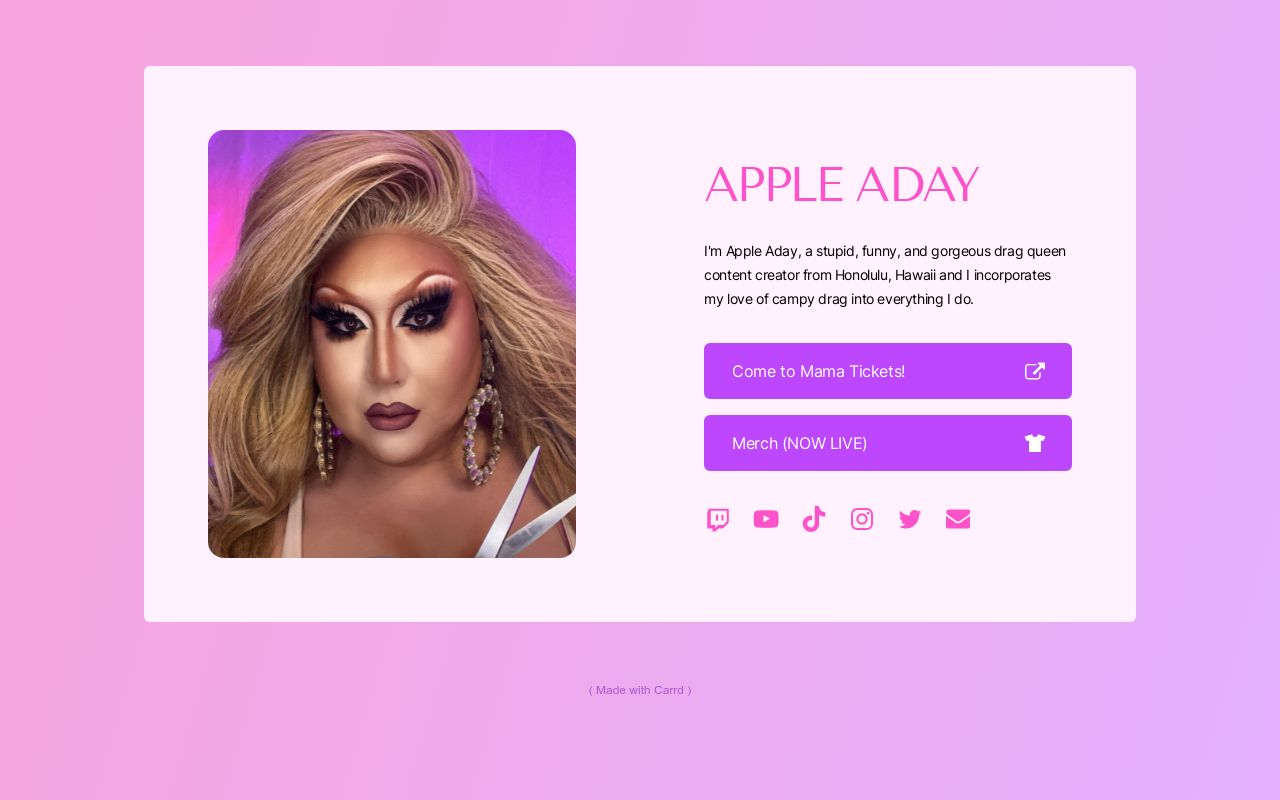 Apple Aday - Carrd